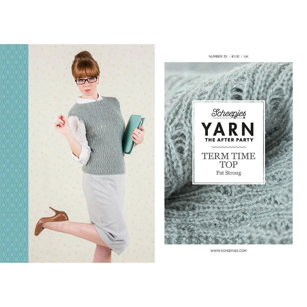 Scheepjes YARN The After Party Nr.35 - veste tops "Term Time Top", ENG