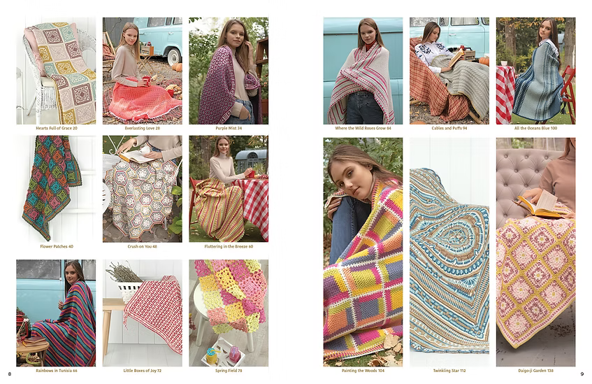 Cosy crochet blankets, Ana Morais, crochet blanket and throw patterns - book, ENG