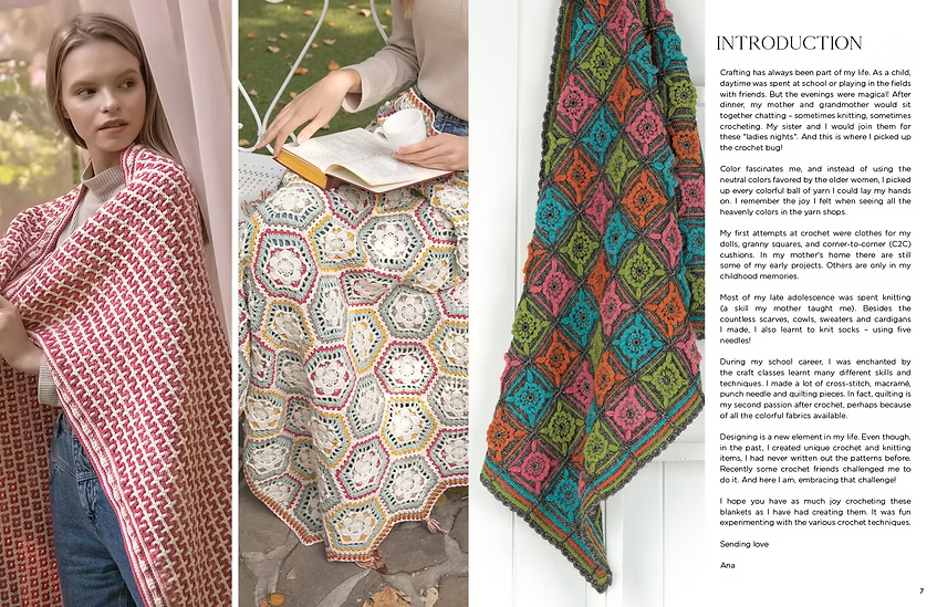 Cosy crochet blankets, Ana Morais, crochet blanket and throw patterns - book, ENG