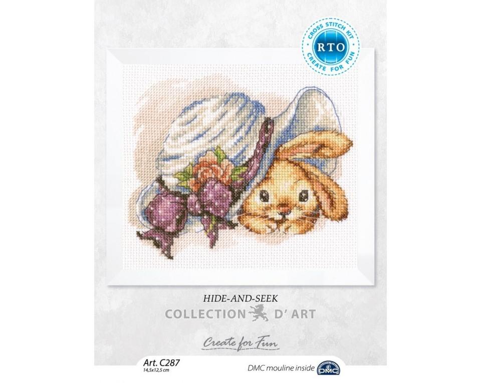 Hide and seek - embroidery kit /RTO/ 14.5 x 12.5 cm