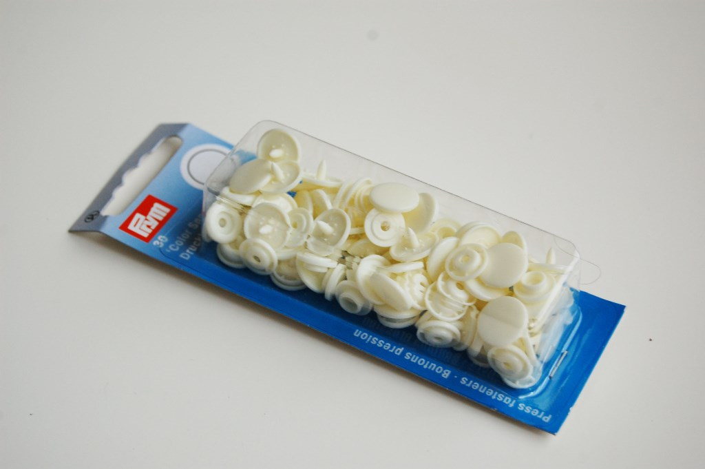 Plastic snap buttons - Round - Pearls - Ø12.4 mm - 30 pcs
