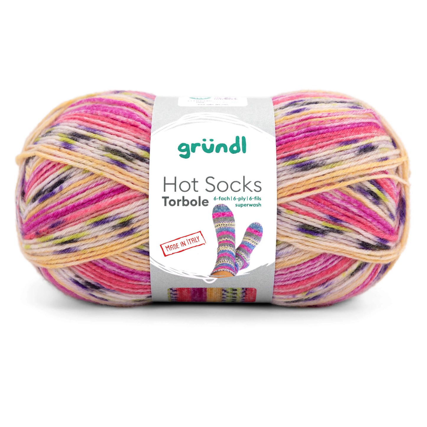Hot Socks Torbole /Gründl/ 6-diegu zeķu dzija 150g #04