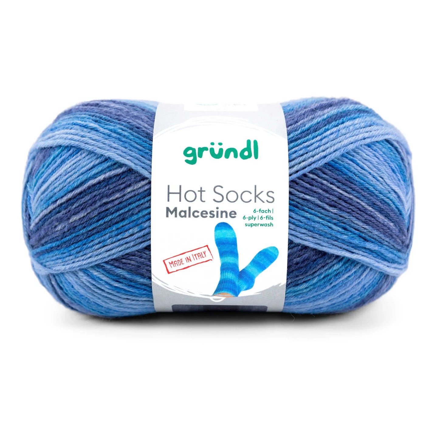 Hot Socks MALCESINE /Gründl/ 6-diegu zeķu dzija 150g #04