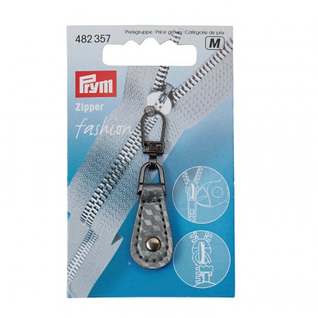 Zipper Puller - Silver 3D Effect /Prym Fashion/