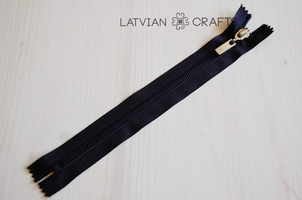 Plastmasas rāvējslēdzējs /21 cm/ tumši zils - Atrasts Noliktavā!