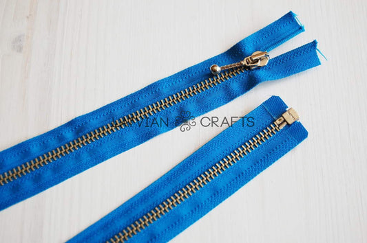 Metal zipper /60 cm/ blue - Found in stock!