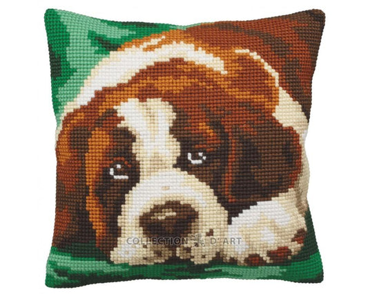 Pillow "Saint Bernard" - embroidery kit /Collection d' Art/ 40x40 cm