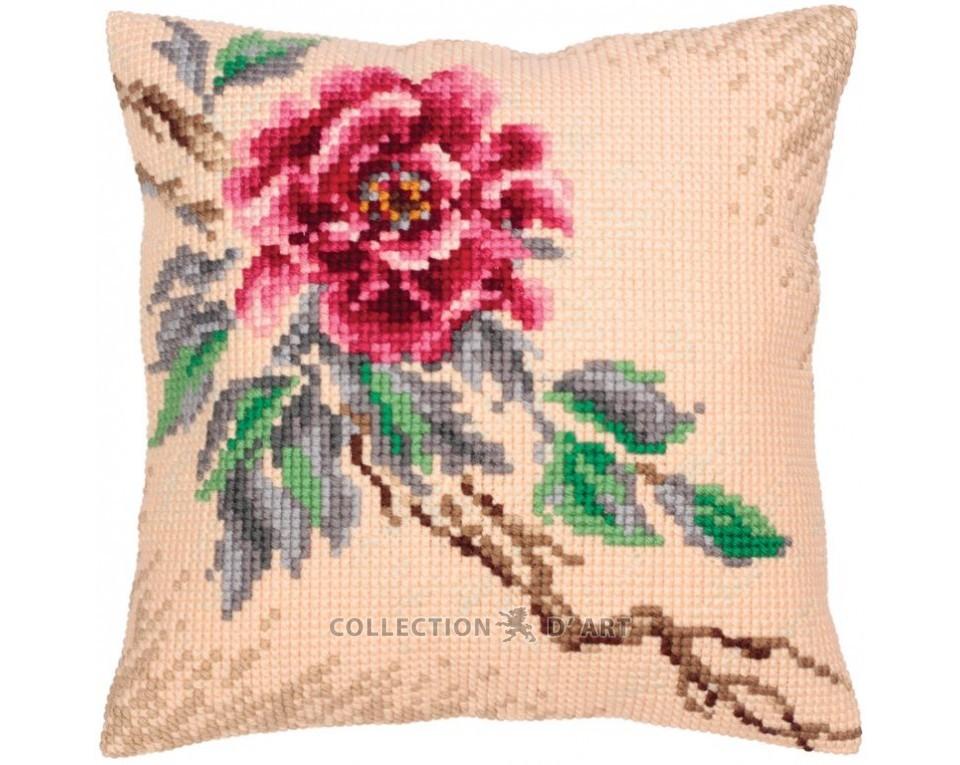 Pillow "Gentle Peony" - embroidery kit /Collection d' Art/ 40x40 cm