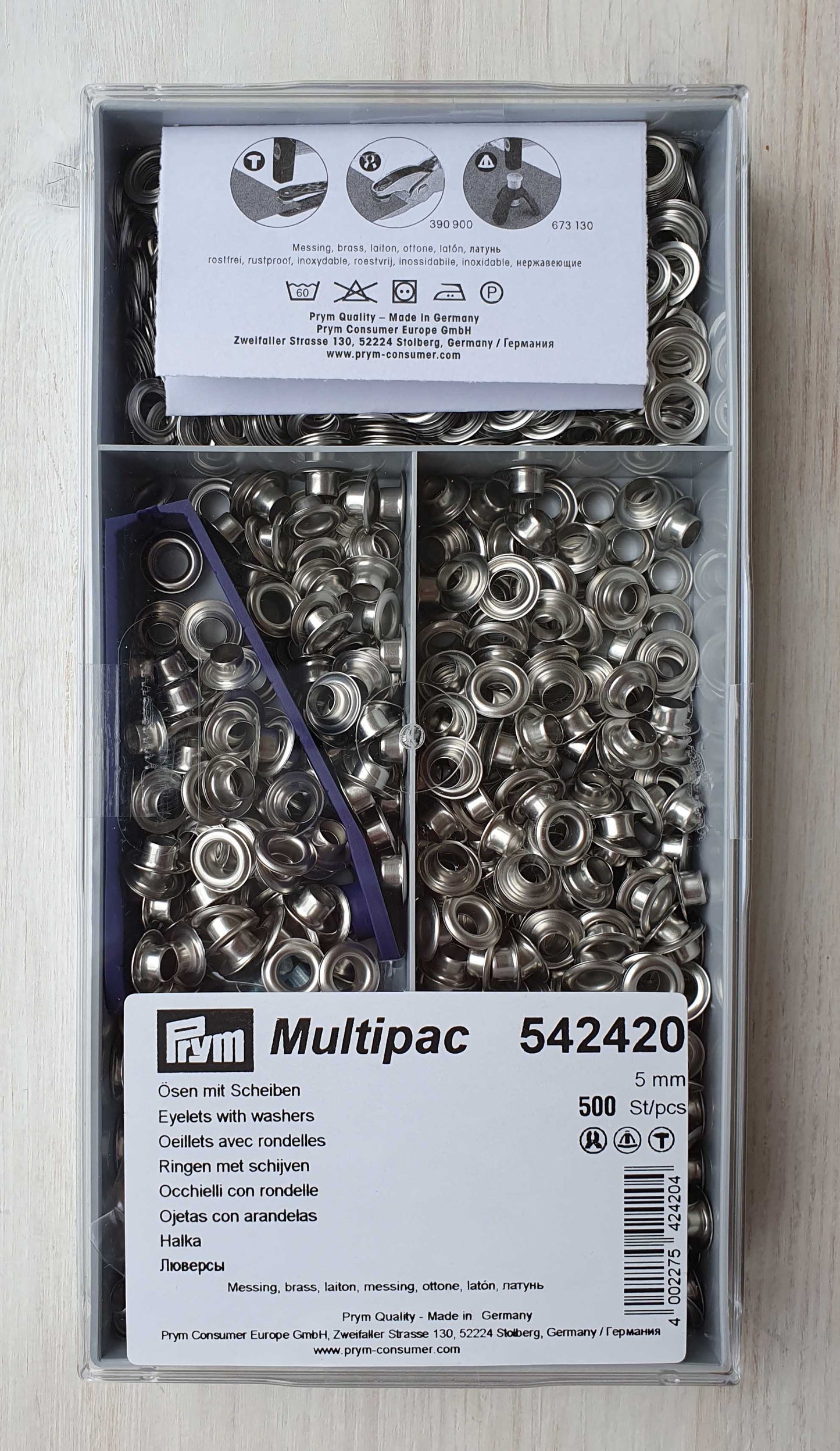 Rings with back plate and tool 500 pcs 5mm /silver color