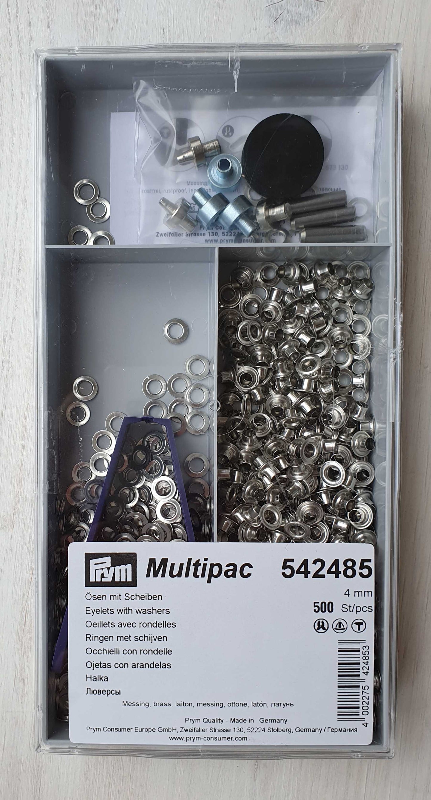 Rings with back plate and tool 500 pcs 4mm /silver color