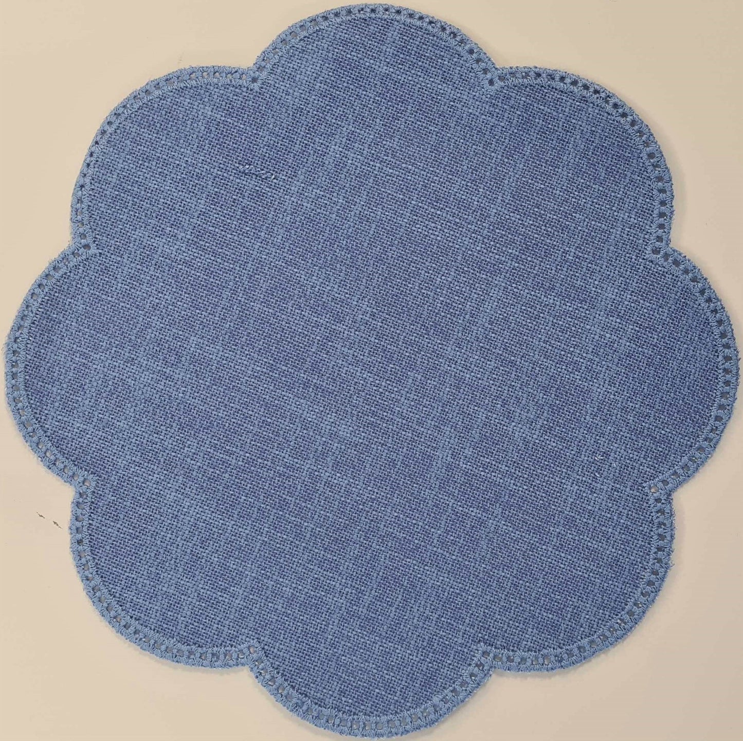 Heegeldatud salvrätiku lõuendtoorik - 20 x 20 cm Lill "Sinine" /Zweigart/