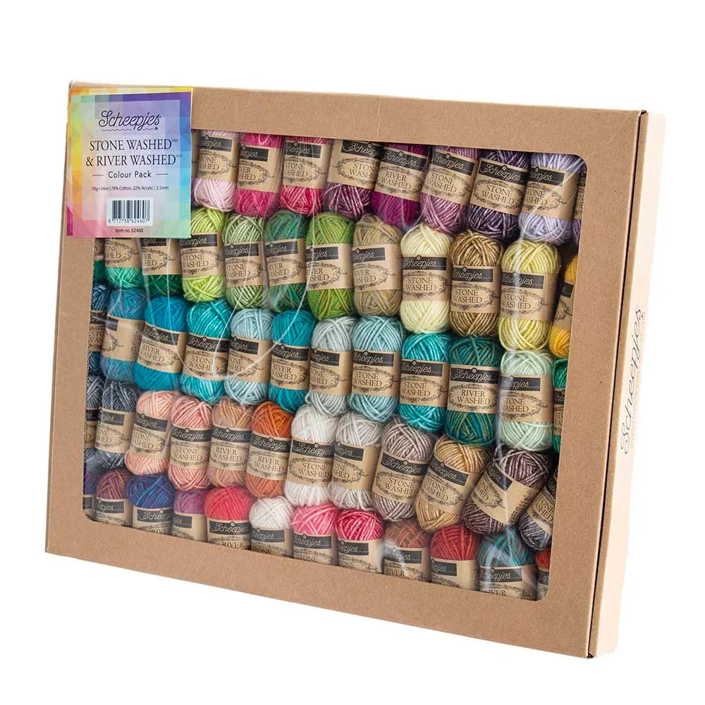 Stone Washed - River Washed /Scheepjes/ värvikomplekt 58x10g