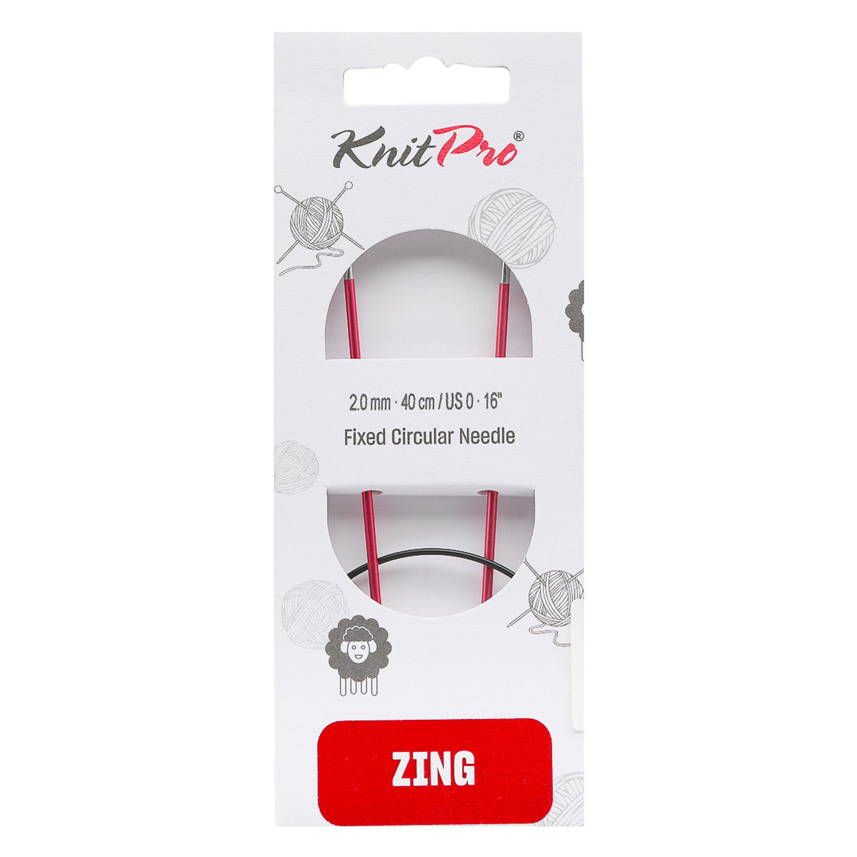 Zing Aluminum Circular Knitting Needles 40cm / KnitPro