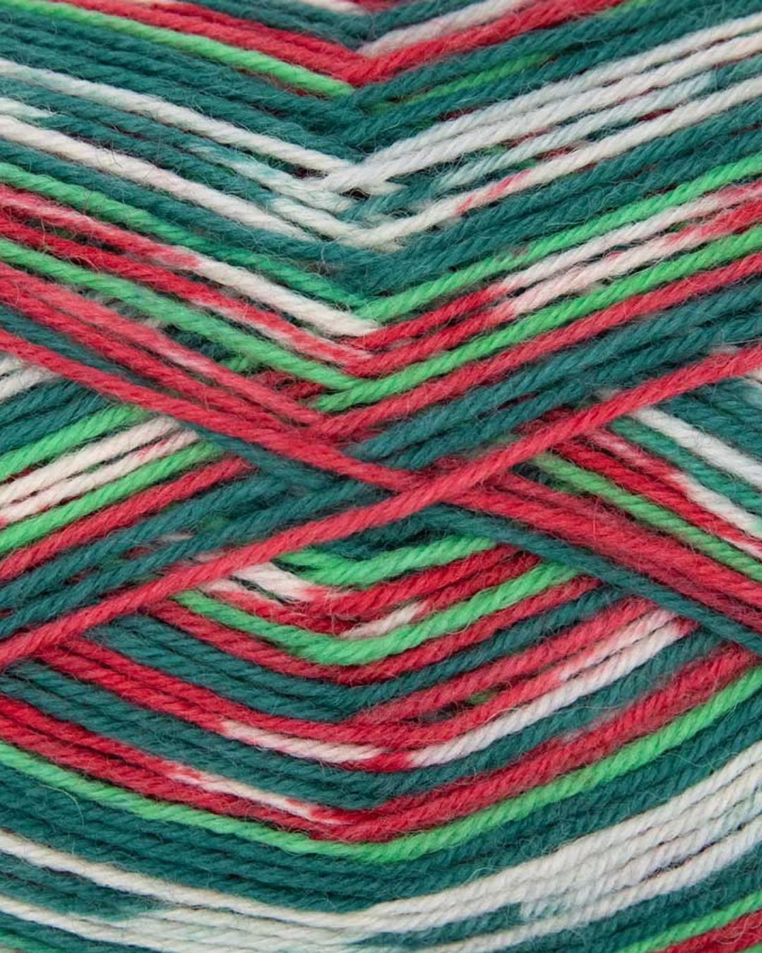 Hot Socks XMAS print /Gründl/ 4-diegu zeķu dzija 100g #01 "Ziemassvētki"