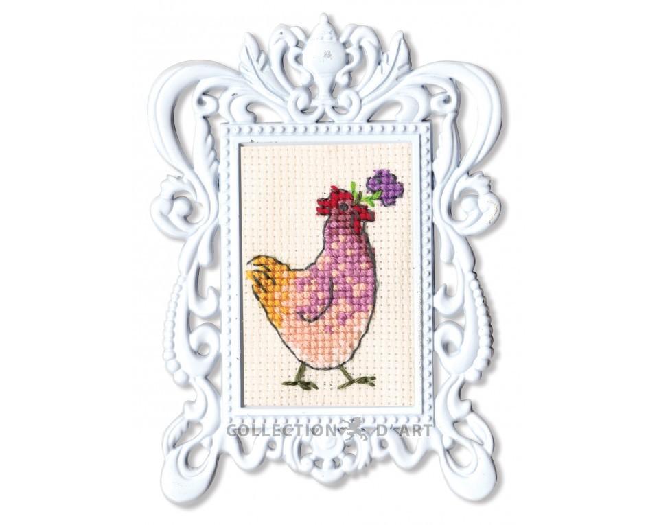 Vista ar puķi- izšūšanas komplekts /RTO/ 3 x 5 cm