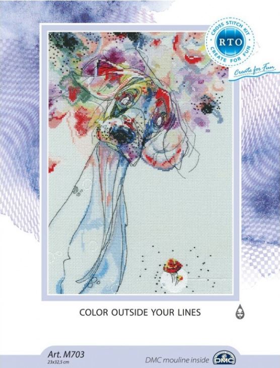 Colors Outside the Lines - embroidery kit /RTO/ 23 x 32.5 cm