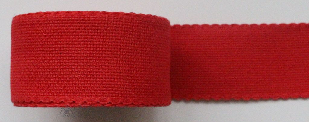Aida ribbon for embroidery 14ct /Zweigart/ "Red", width 5 cm