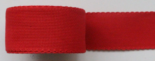 Aida ribbon for embroidery 14ct /Zweigart/ "Red", width 5 cm