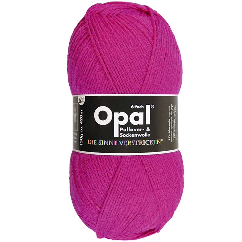OPAL 6-lõngaline Uni 150g #7901 "Roosa"