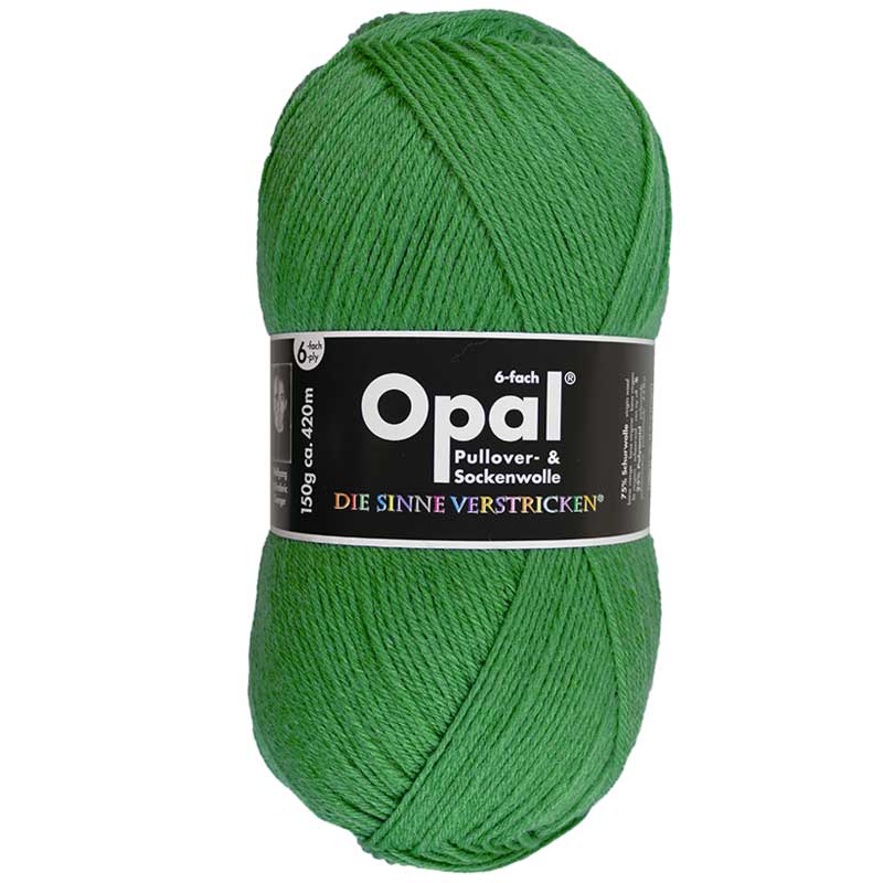 OPAL 6-lõngaline Uni 150g #7903 "Rohuroheline"