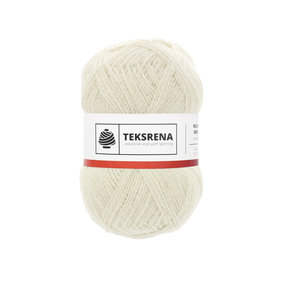 TEKSRENA 100% vilna NM 7/2 100g #201 "Dabīgi balts" / 10 gab. - iepakojums