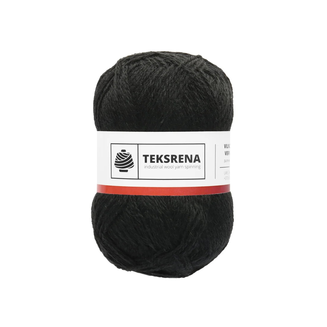 TEKSRENA 100% vilna NM 7/2 100g #210 "Melns" / 10 gab. iepakojums