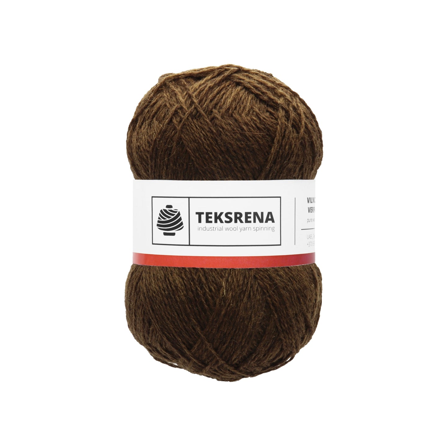 TEKSRENA 100% vilna NM 7/2 100g #268 "Tumši brūns IV"