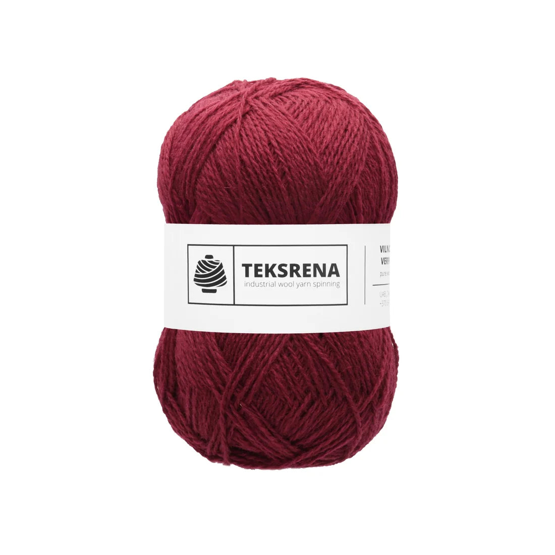 TEKSRENA 100% vilna NM 7/2 100g #565 "Karmīnsarkans" / 10 gab. iepakojums