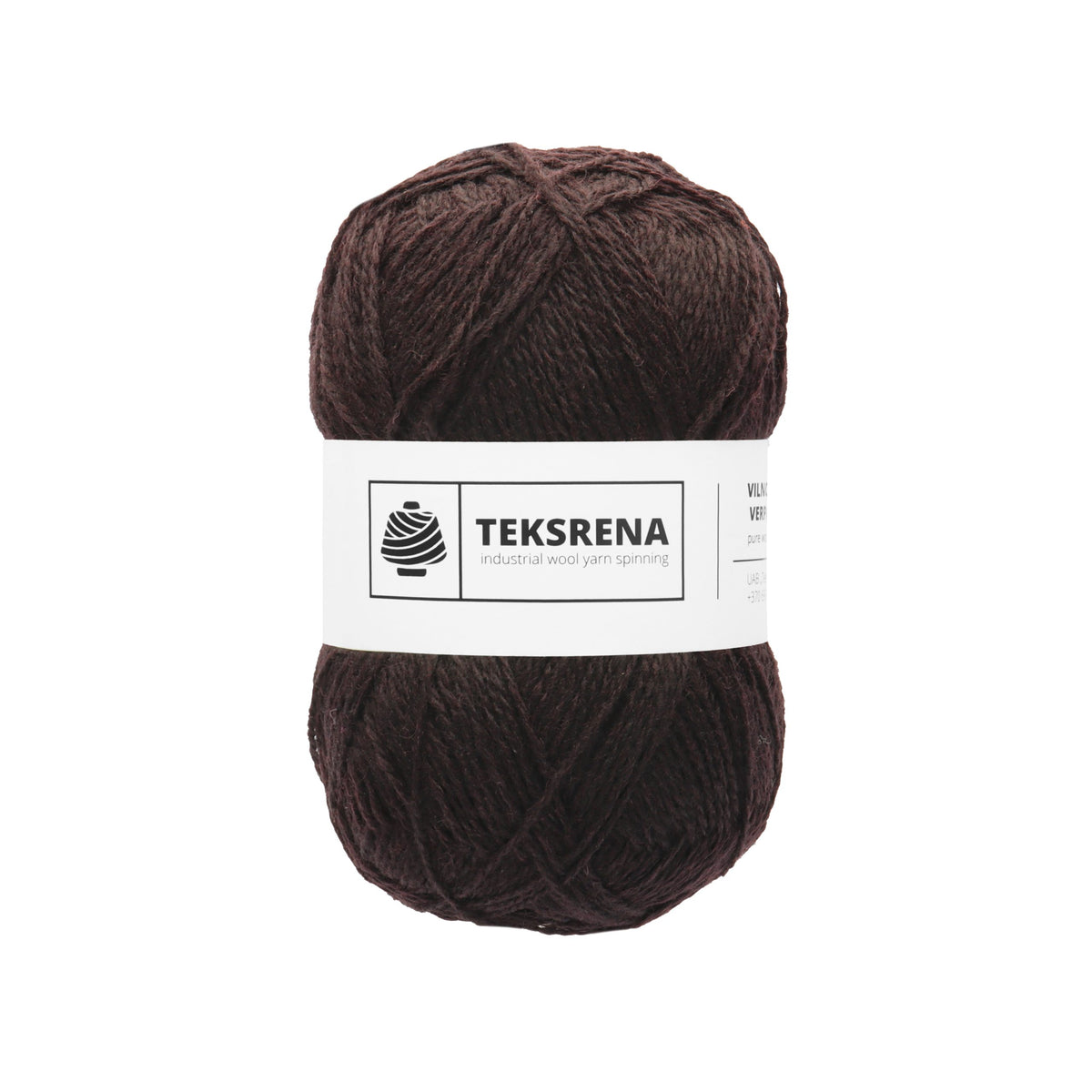 TEKSRENA 100% vilna NM 7/2 100g #695 "Tumši brūns III"