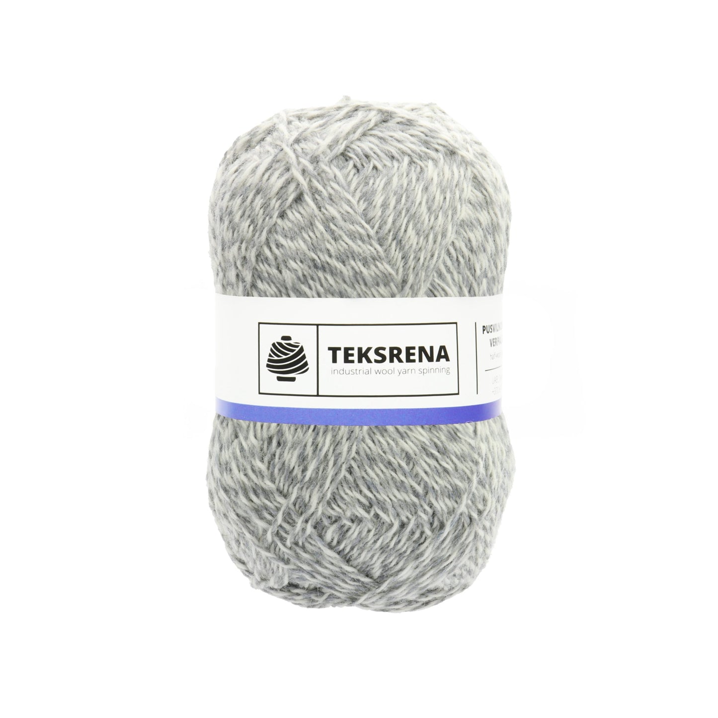 Nm 7/2 vilna/poliesters 80%/20% /Teksrena/ #810 "Pelēks ar baltu""