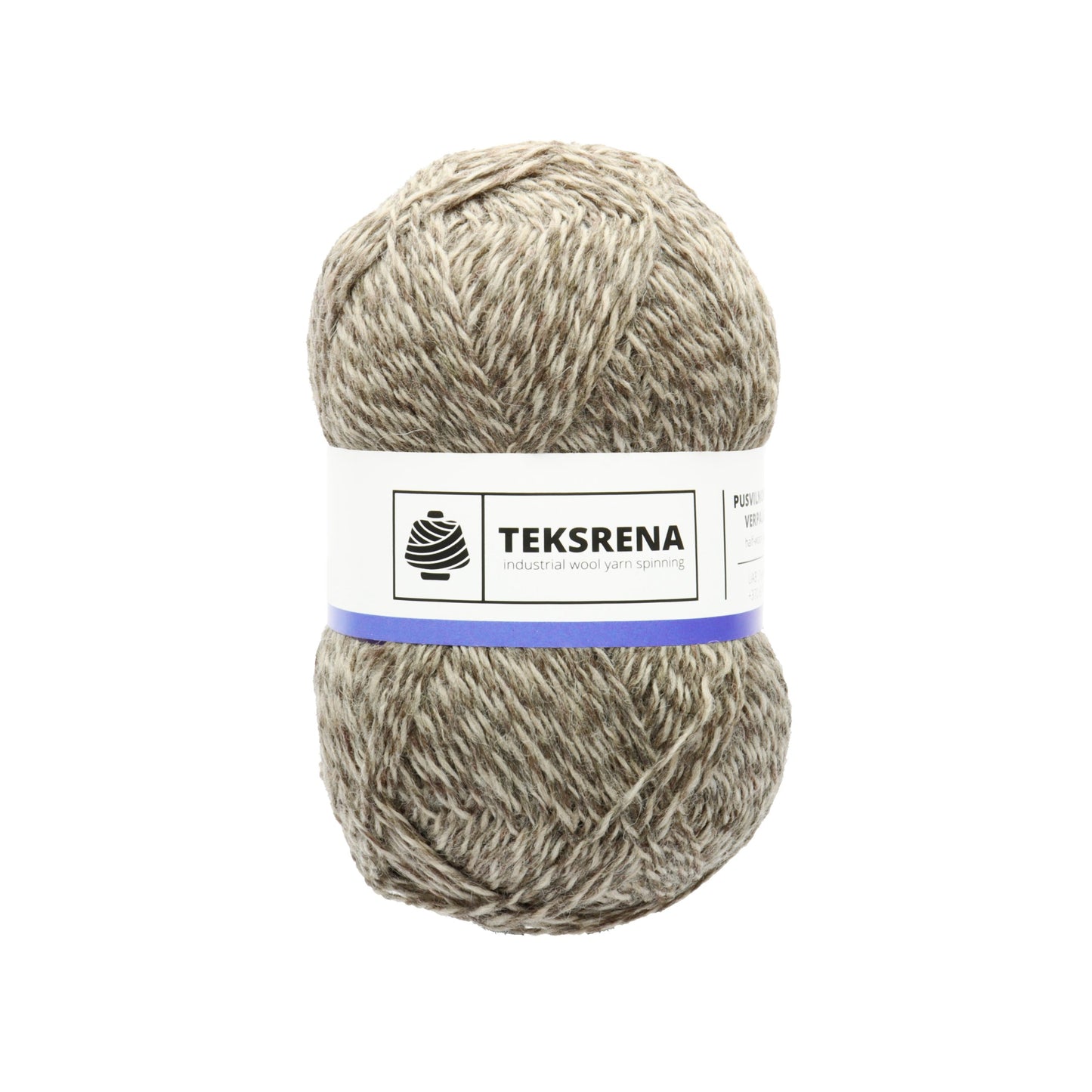 Nm 7/2 vilna/poliesters 80%/20% /Teksrena/ #828 "Brūns ar bēšu"