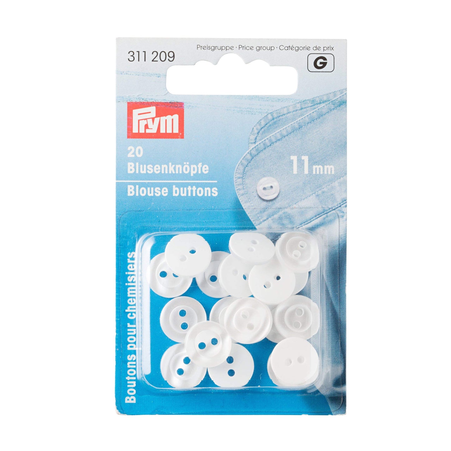 Kreklu pogas Ø11mm - 30 gab /Prym