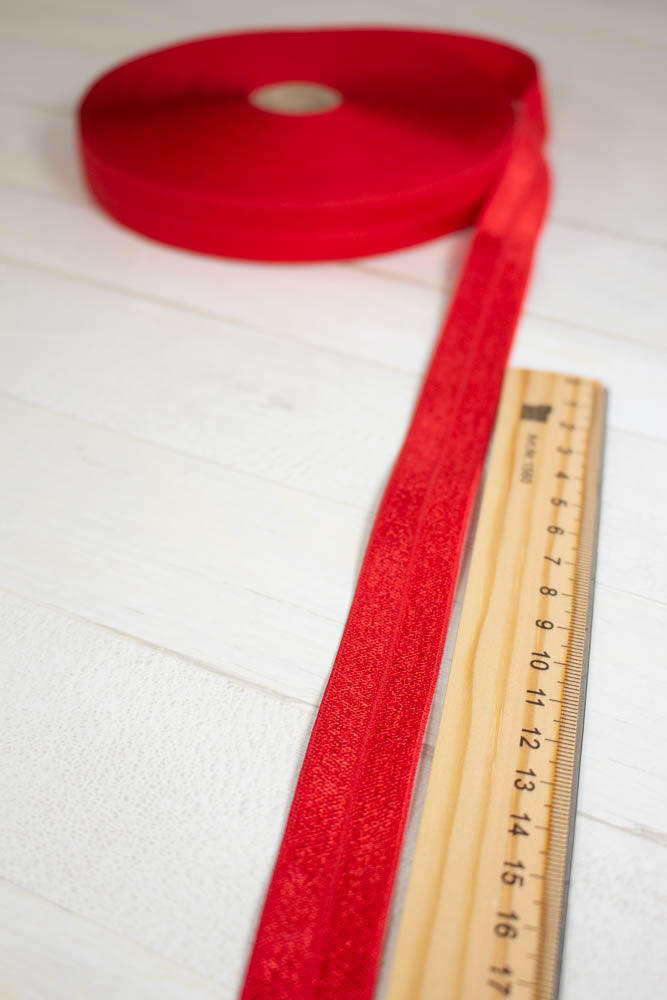 Gumija ar locījumu 20mm - Sarkana - Noliktavas izpārdošana!