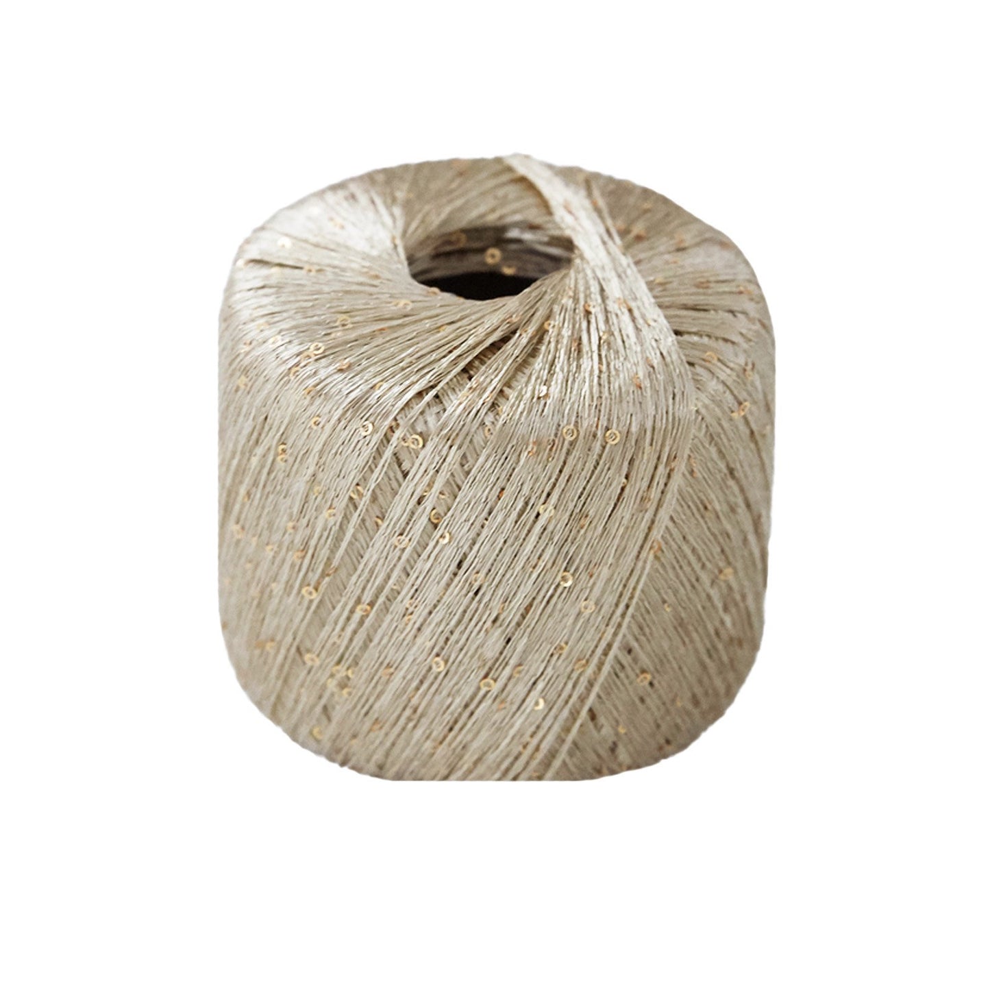 Paillettes /Lana Gatto/ 25g 195m #8600 "Bēšs ar zelta fliteriem"