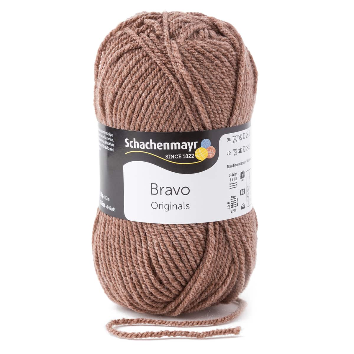 Bravo /Schachenmayr/ 50g #08197 "Merserizēts koks"
