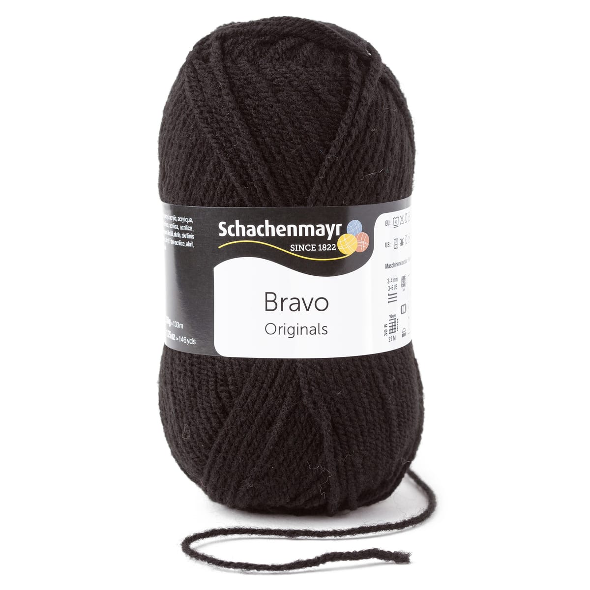 Bravo /Schachenmayr/ 50g #08226 "Melns"