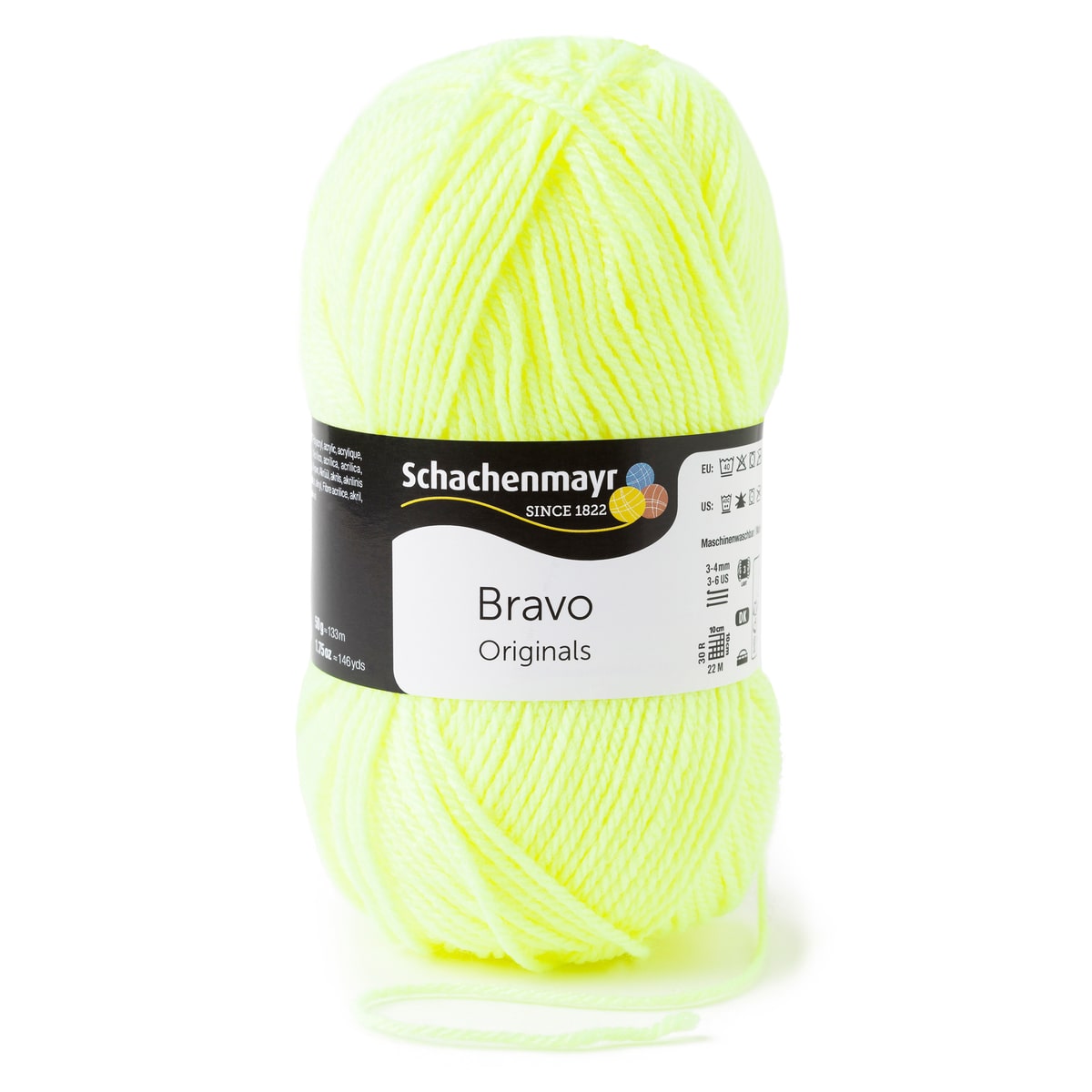 Bravo /Schachenmayr/ 50g #08232 "Neon yellow"