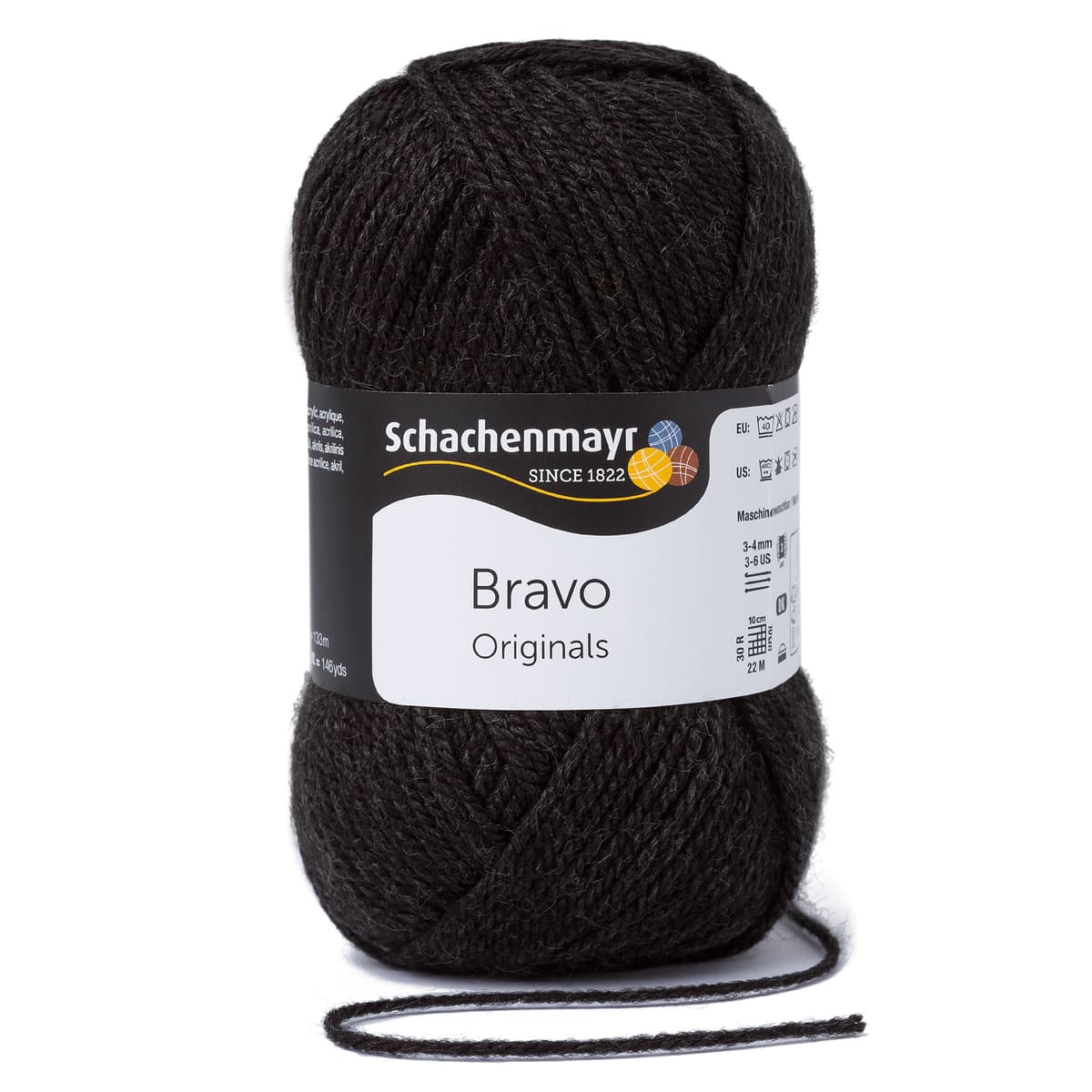 Bravo /Schachenmayr/ 50g #08370 "Merserizēts antracīts"