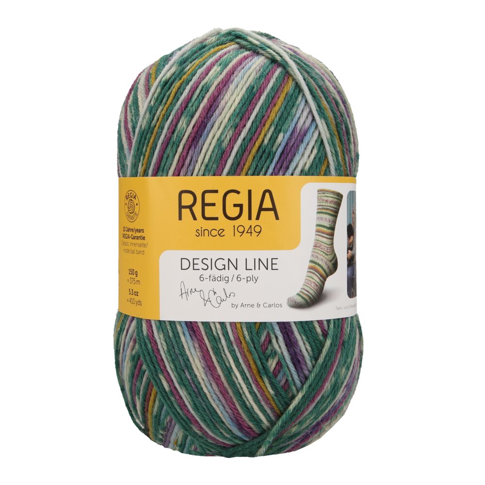 Regia 6-diegu Design Line by Arne & Carlos 150g #04015 "Leknes krāsa"