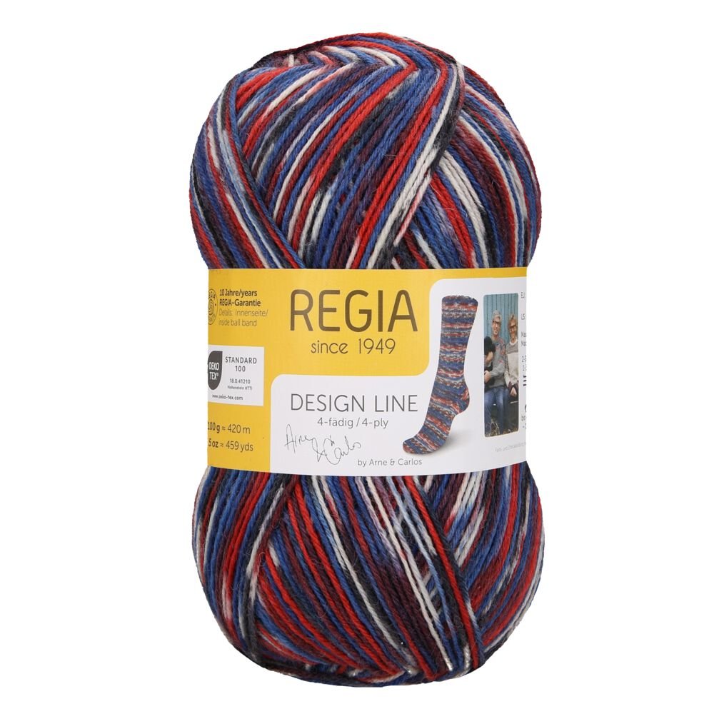 Regia 4-diegu Design Line by Arne & Carlos 100g #03890 "Hasvik krāsas"