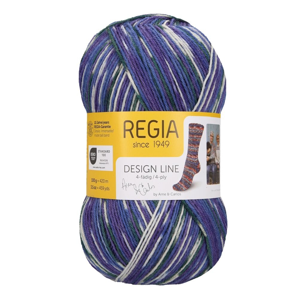 Regia 4-diegu Design Line by Arne & Carlos 100g #03892 "Oksfjord krāsas"