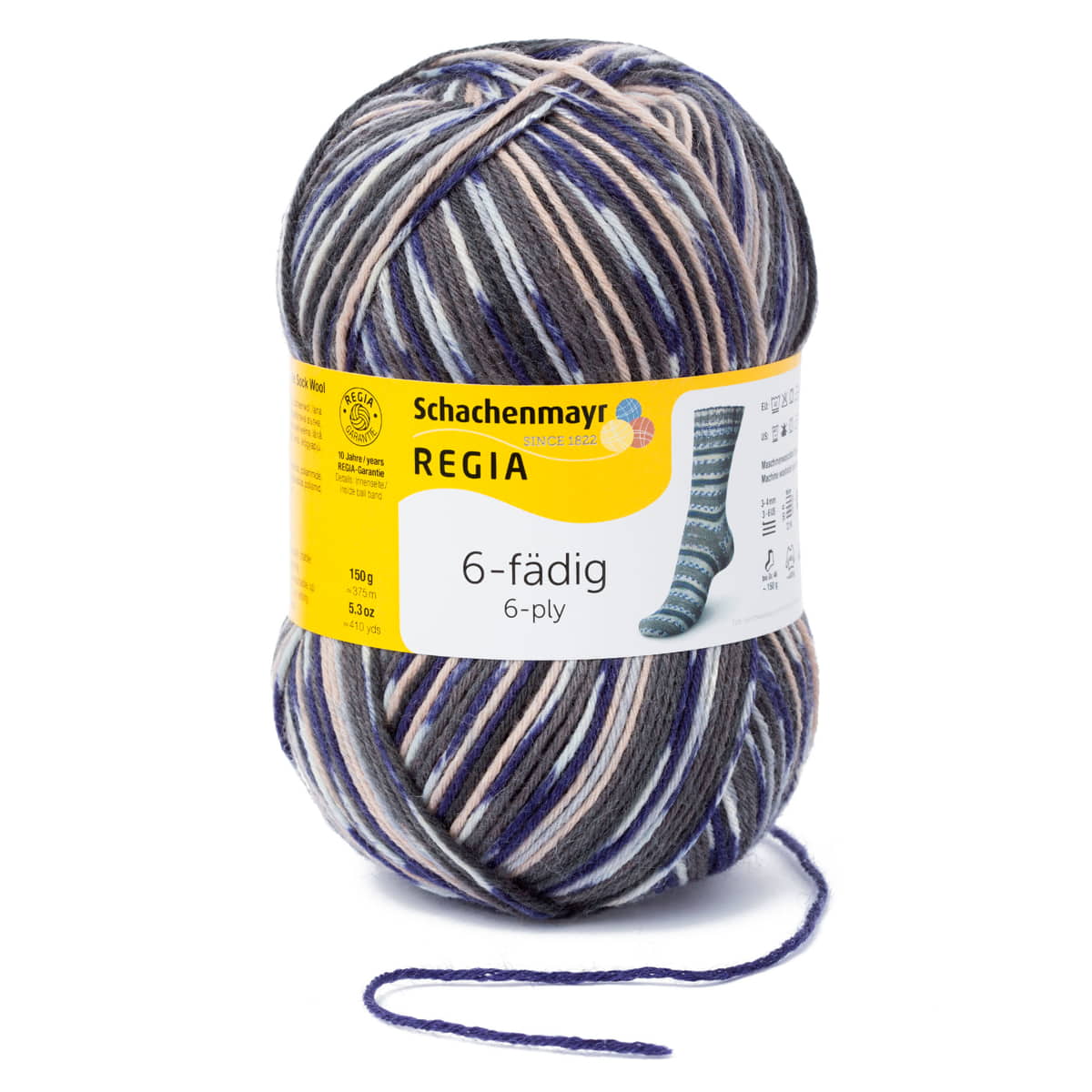 Regia Color 6-diegu 150g #05858 "Īru pelēks"