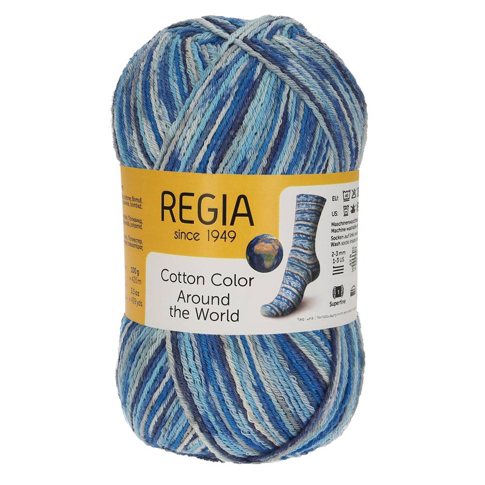 Regia 4-diegu Cotton Color Around The World 100g #02411 "Helsinki"