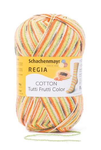 Regia 4-diegu Cotton Color Tutti Frutti 100g #02417 "Papaija"