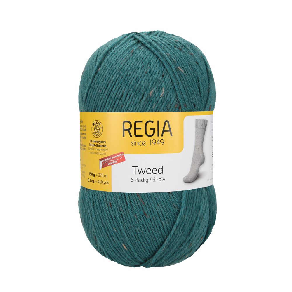 Regia 6-thread Tweed 150g #00070 "Cedar green tweed"