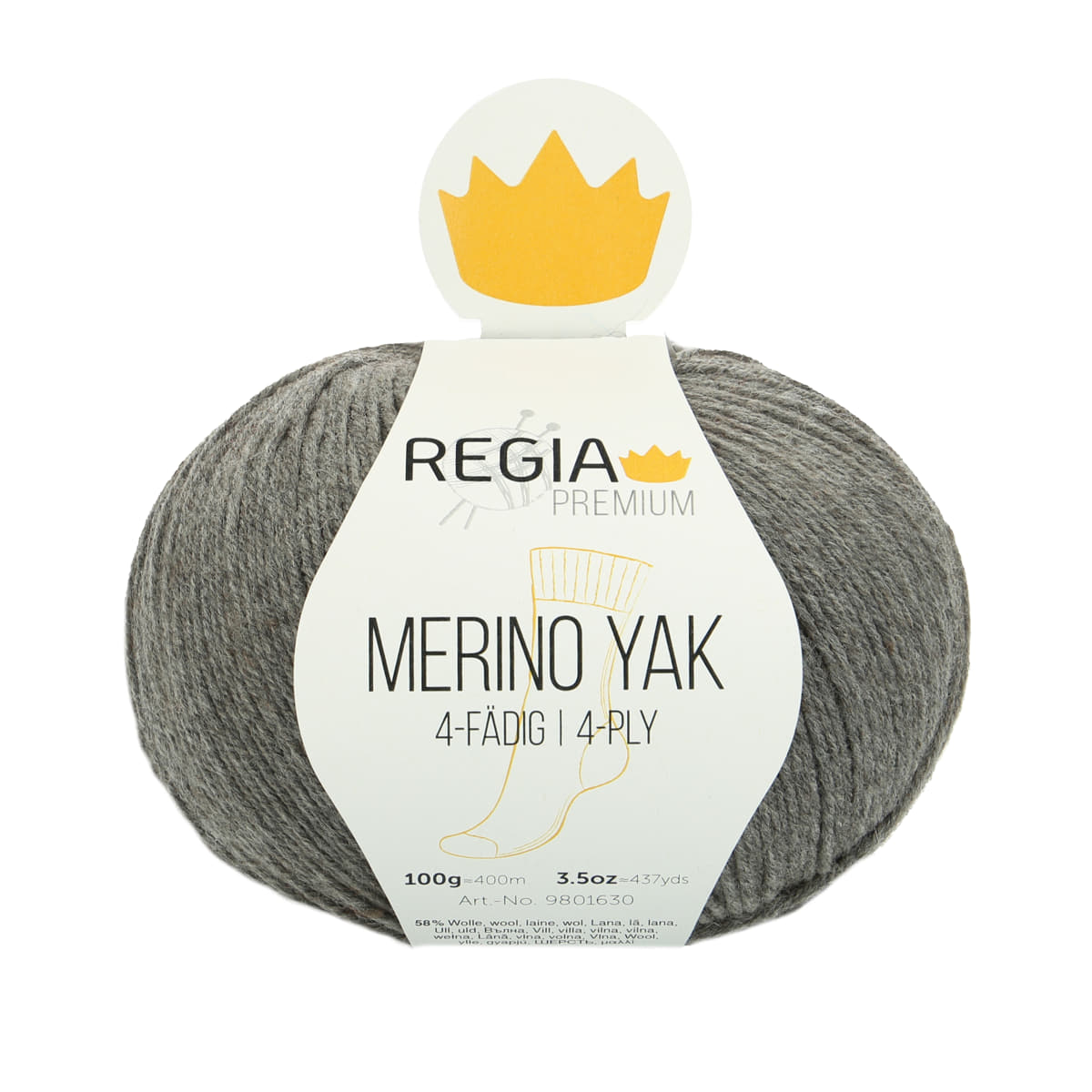 Regia Premium 4-diegu Merino Yak 100g #07511 "Merserizēti oļi"