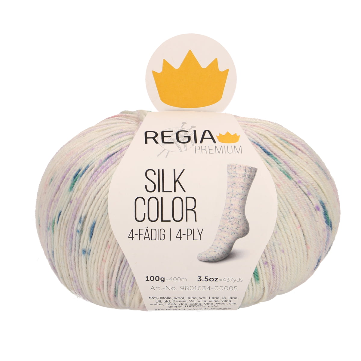 Regia Premium 4-diegu Silk color 100g #00018 "Mirdzums"