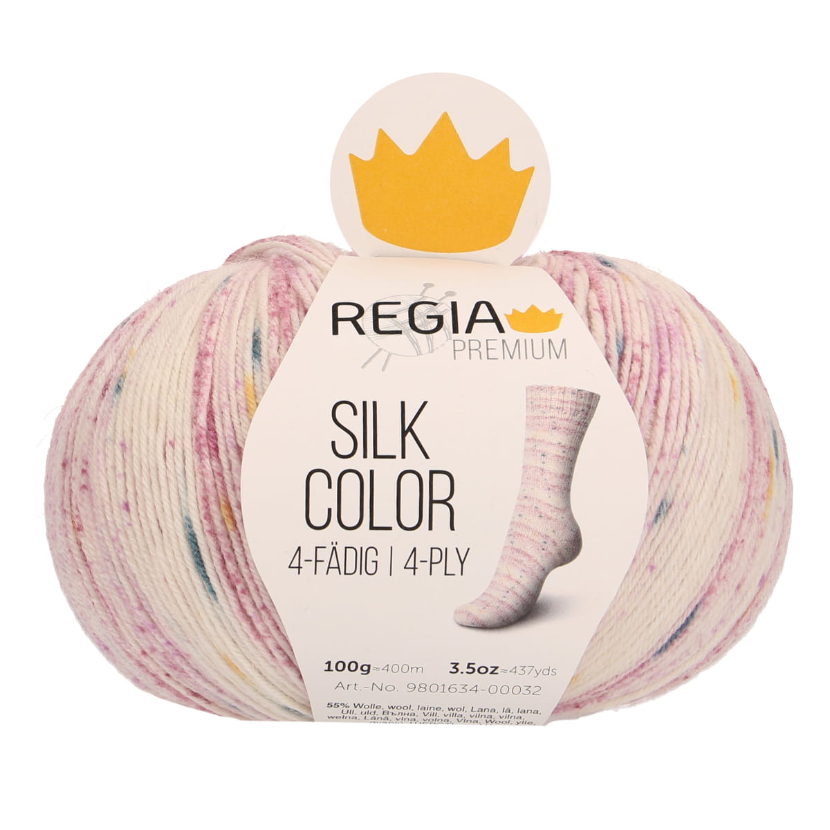 Regia Premium 4-diegu Silk color 100g #00032 "Mirdzošā krāsa"