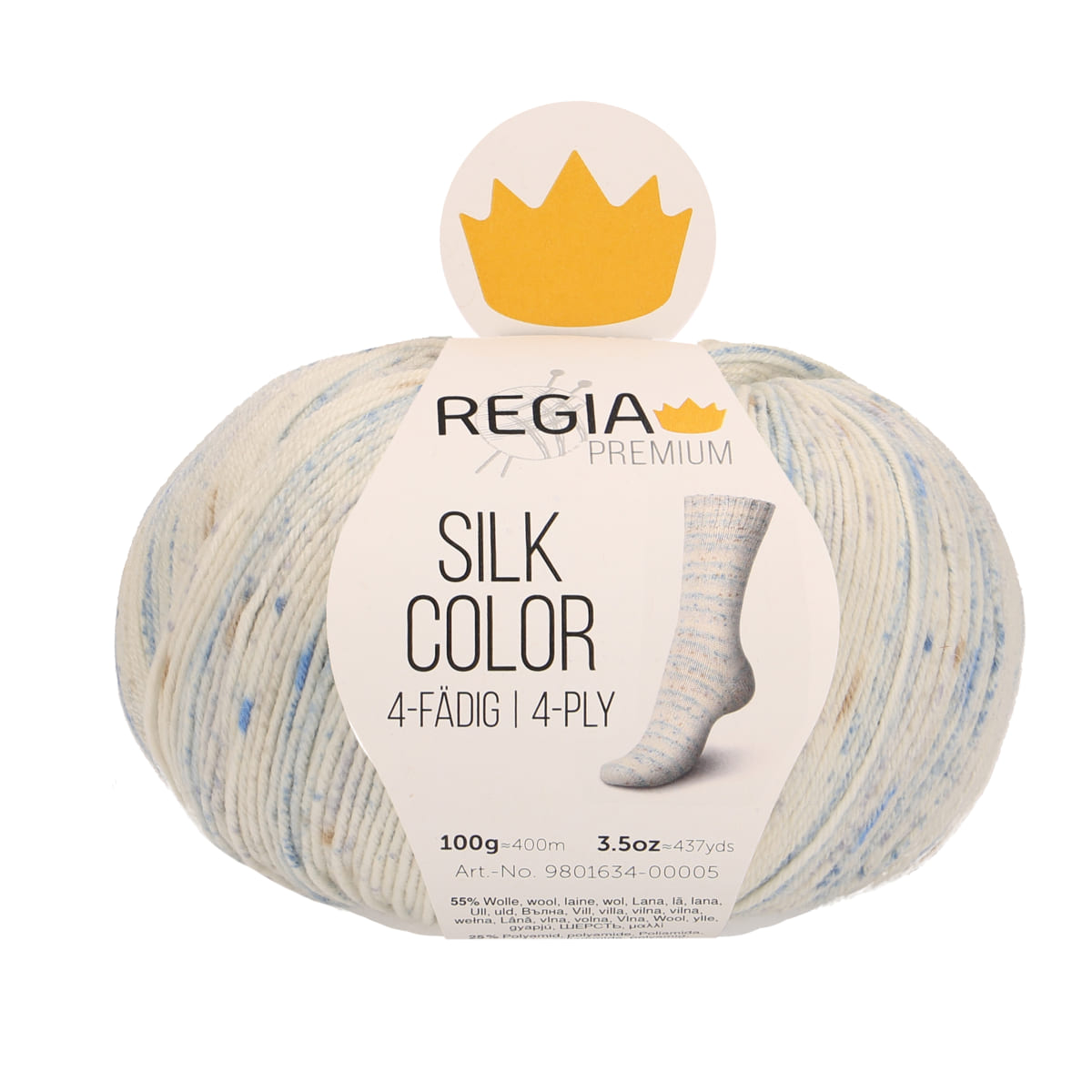 Regia Premium 4-diegu Silk color 100g #00066 "Zibens"