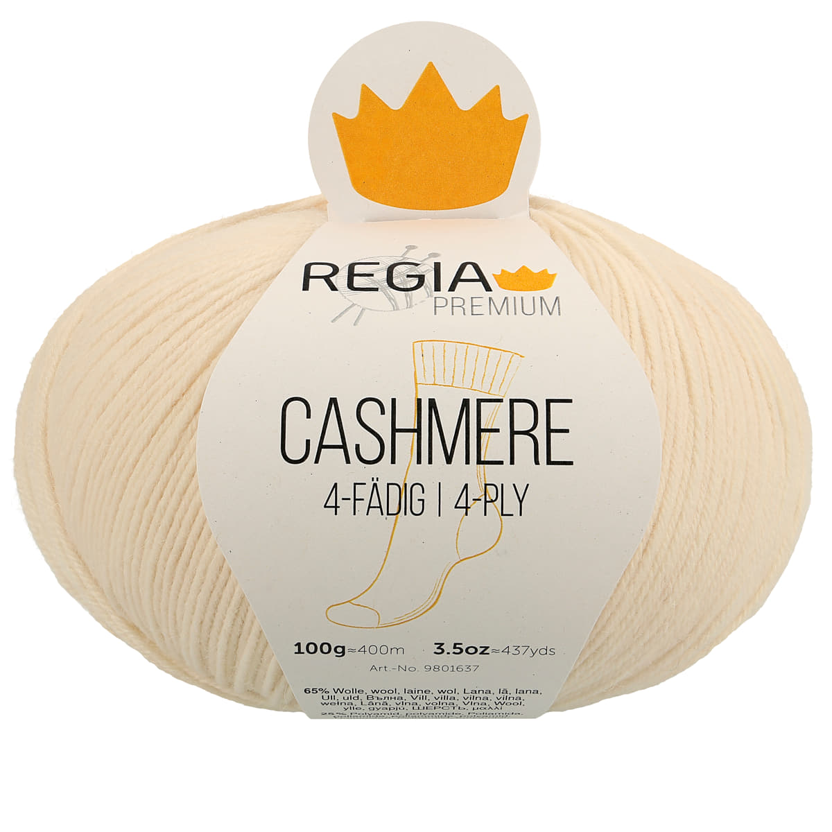 Regia Premium 4-diegu Cashmere 100g #00003 "Vaniļa"